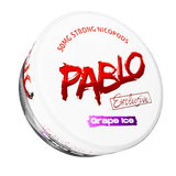 A can of Pablo Exclusive Grape Ice strong nicotine pouches