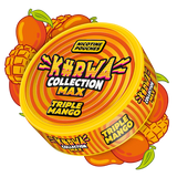 Kurwa Collection Max Triple Mango nicotine pouches packaging with mango graphics on a white background