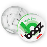 Bagz Mojito Lime nicotine pouch packaging on a white background and an open can