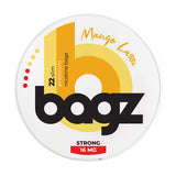 bagz mango lassi nicotine bag packaging on a white background