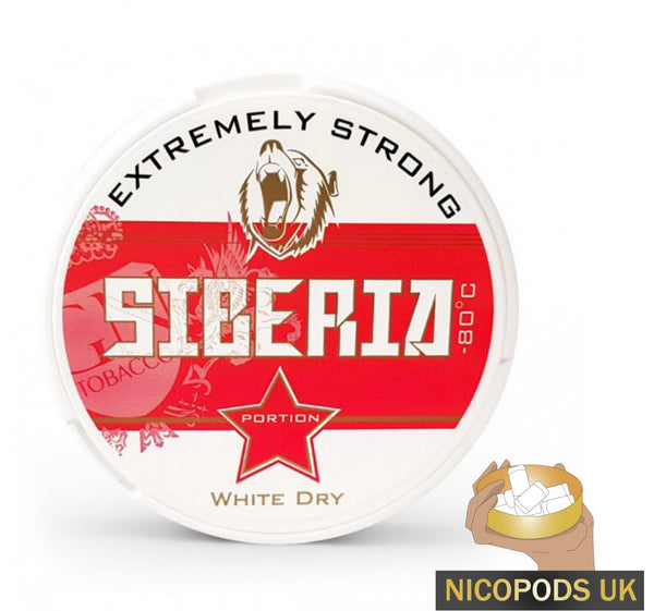 Siberia 80ºc White Dry X-Tremley Red Snus – Nicopods UK Ltd